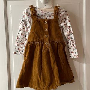 Corduroy Jumper and Flower Shirt